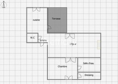 Appartement - 45 m² - 2 pièces