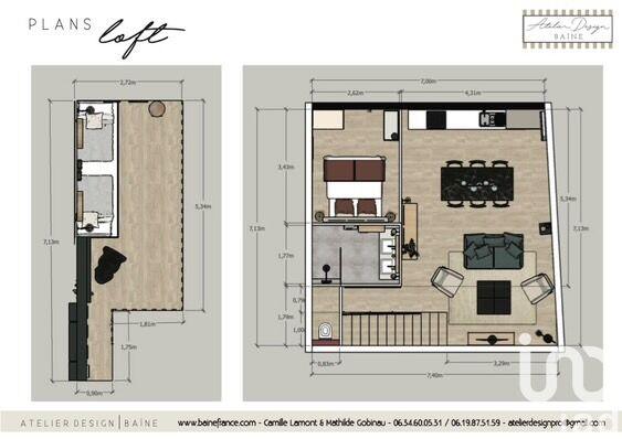 Maison - 50 m² - 2 pièces