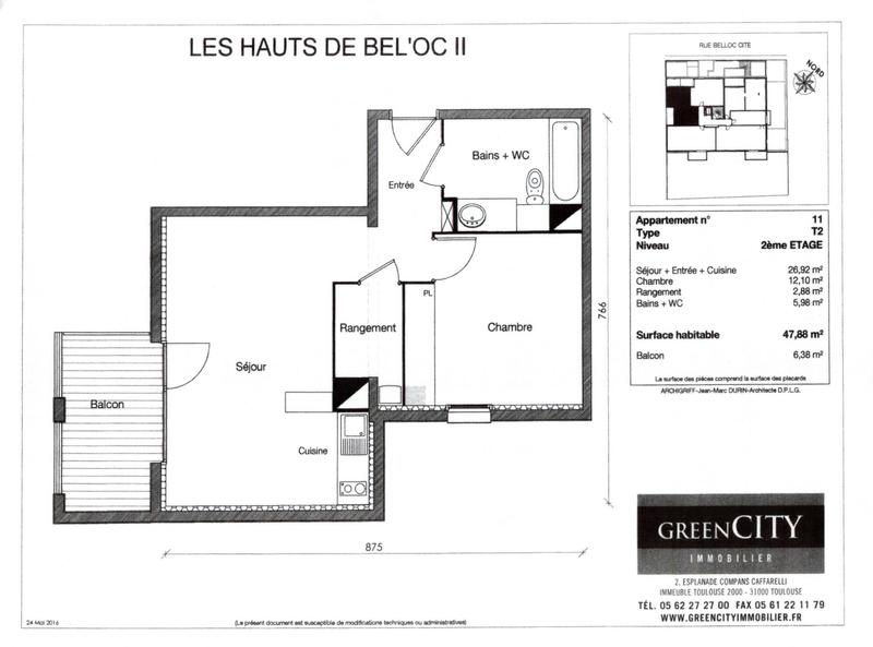 Appartement - 48 m² - 2 pièces