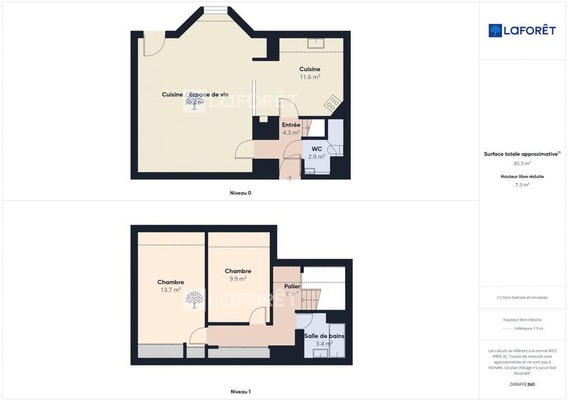 Appartement - 74 m² - 3 pièces