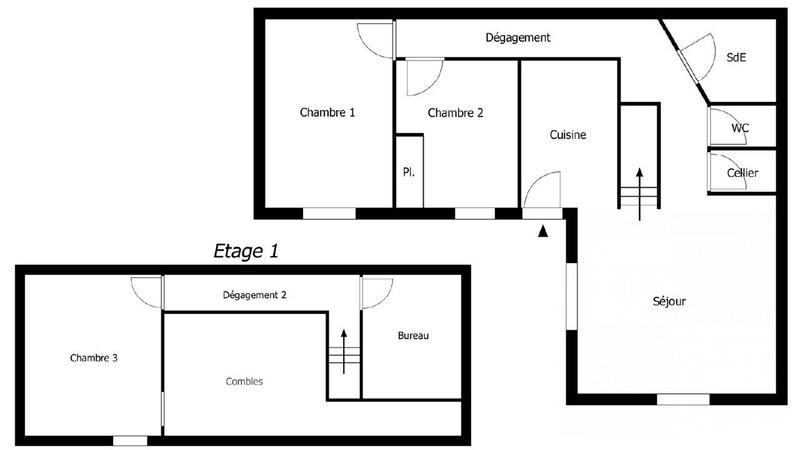Maison - 80 m² - 5 pièces