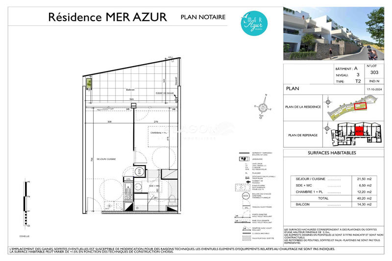 Appartement - 40 m² - 2 pièces
