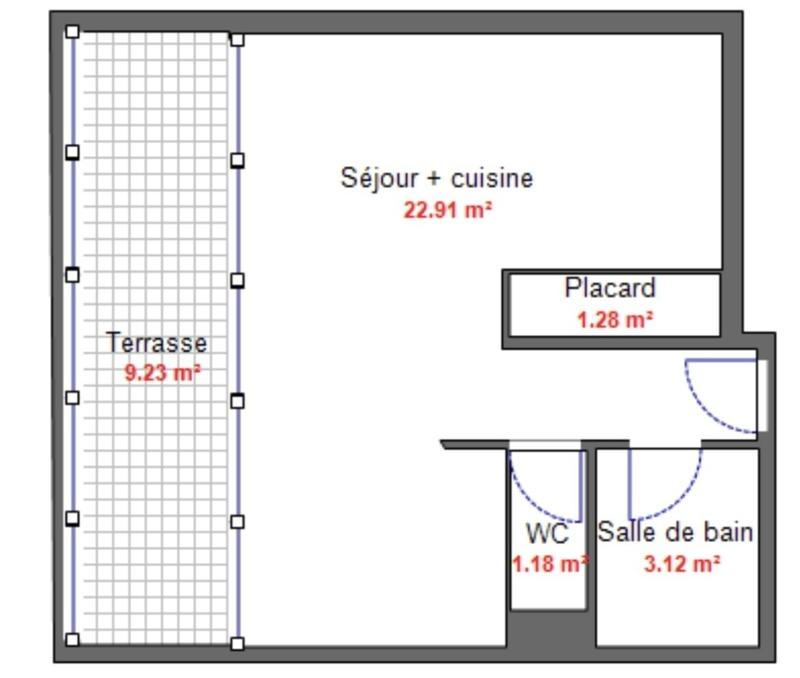 Appartement - 38 m² - 1 pièce