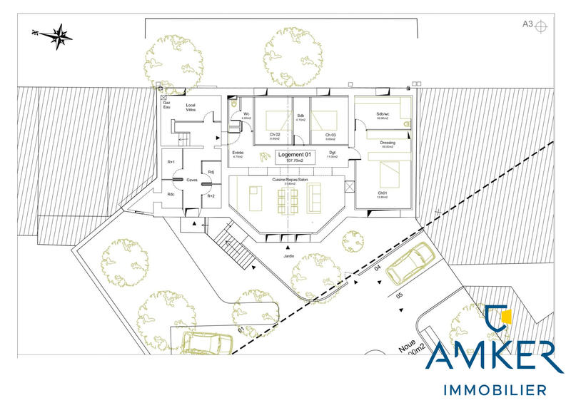 Appartement - 107 m² - 4 pièces