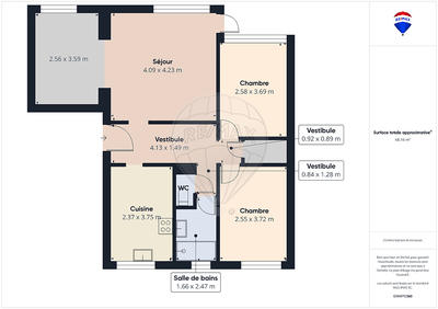 Appartement - 71 m² - 4 pièces