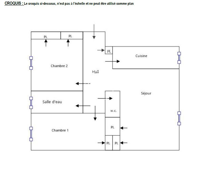 Appartement - 55 m² - 3 pièces