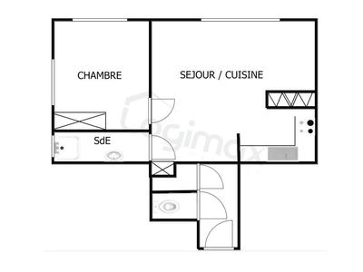 Appartement - 38 m² - 2 pièces