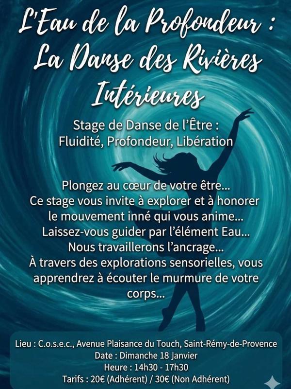 Stage de danse : l'Eau de la profondeur à Saint-Rémy-de-Provence