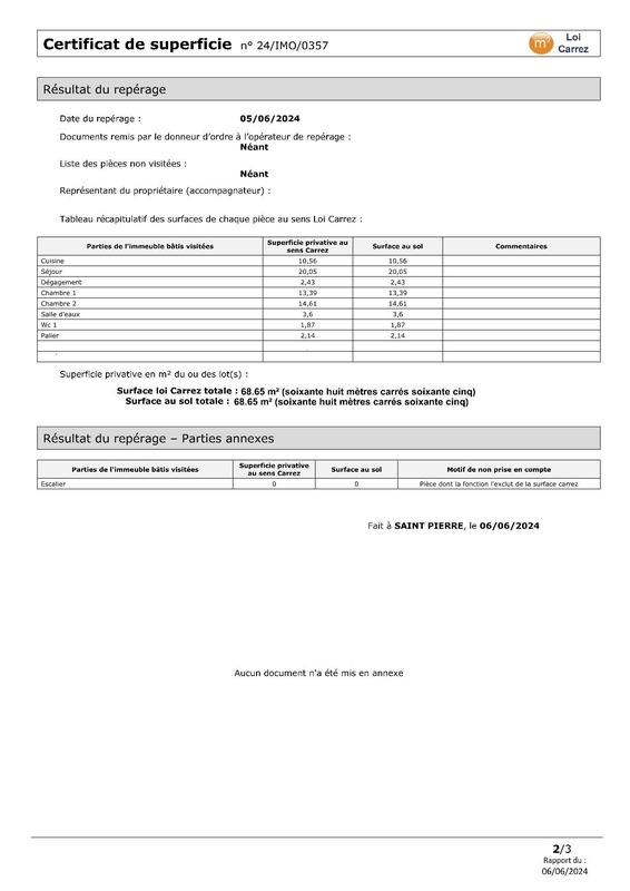 Appartement - 69 m² - 3 pièces