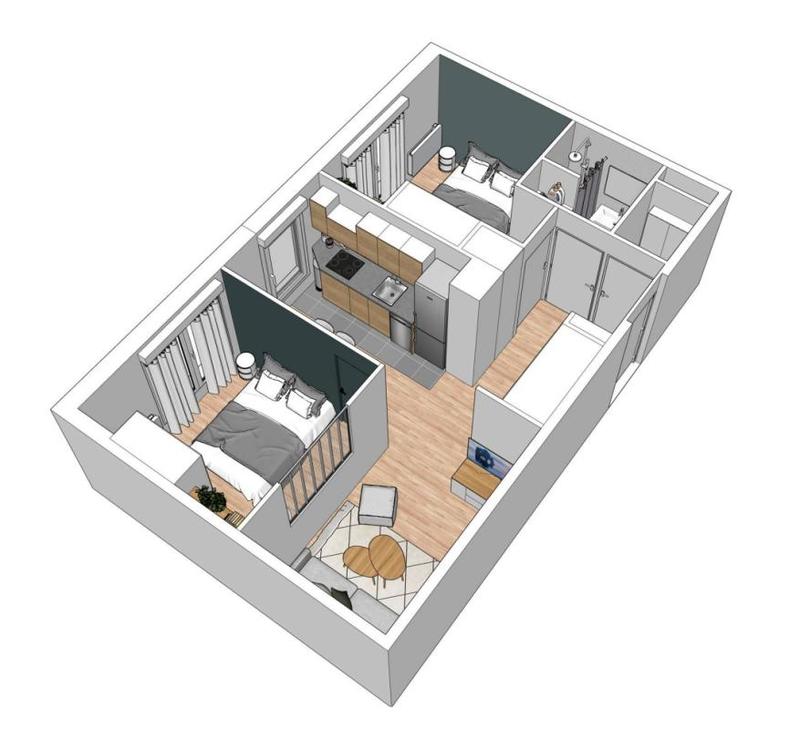 Appartement - 46 m² - 3 pièces