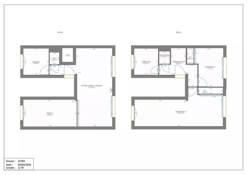 Duplex - 73 m² - 4 pièces