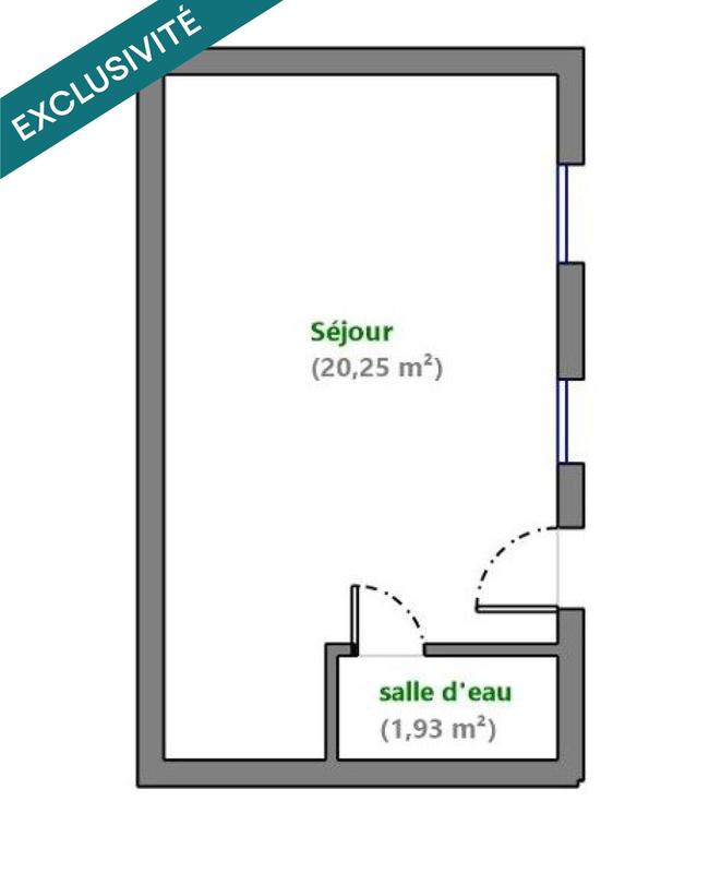 Appartement - 22 m² - 1 pièce