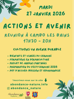 Réunion ouverte : Actions et avenir, cultivons un avenir durable