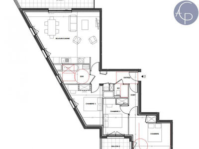 Appartement - 87 m² - 4 pièces