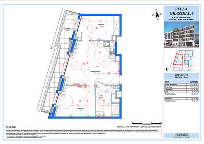 Appartement - 50 m² - 3 pièces