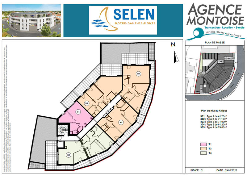 Appartement - 71 m² - 3 pièces