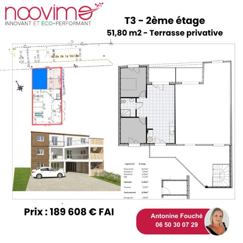 Appartement - 51 m² - 3 pièces