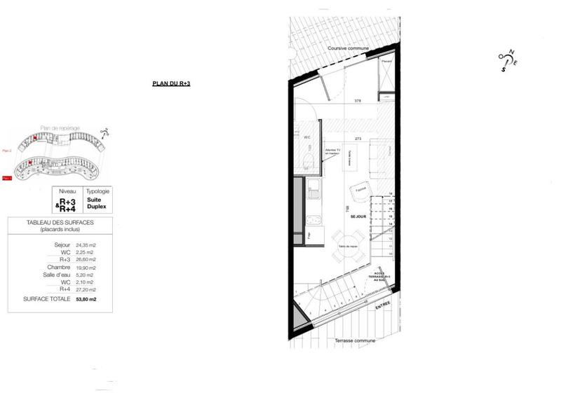Appartement - 53 m² - 2 pièces