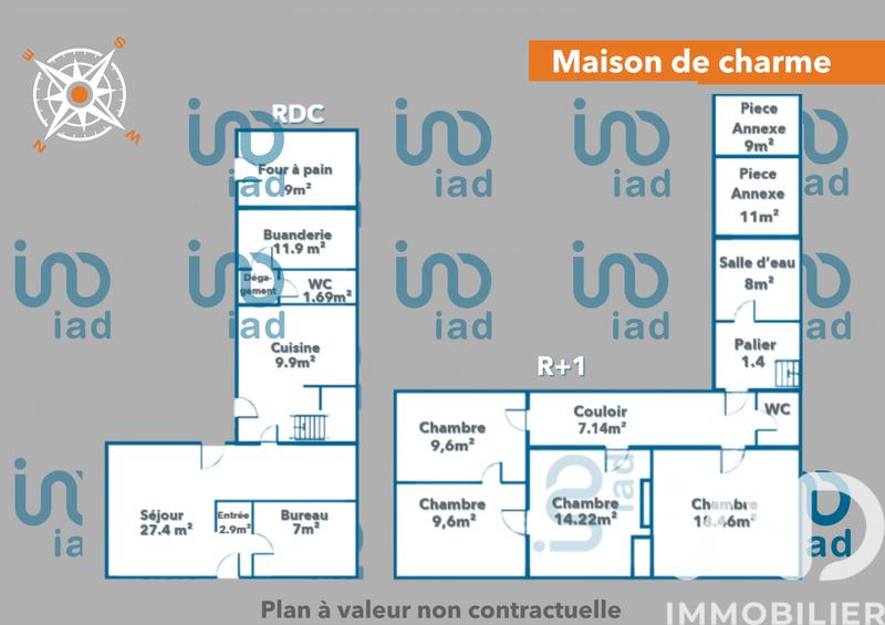 Maison de village - 135 m² - 6 pièces