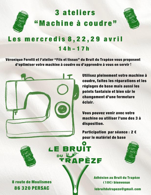 Atelier "machine à coudre"