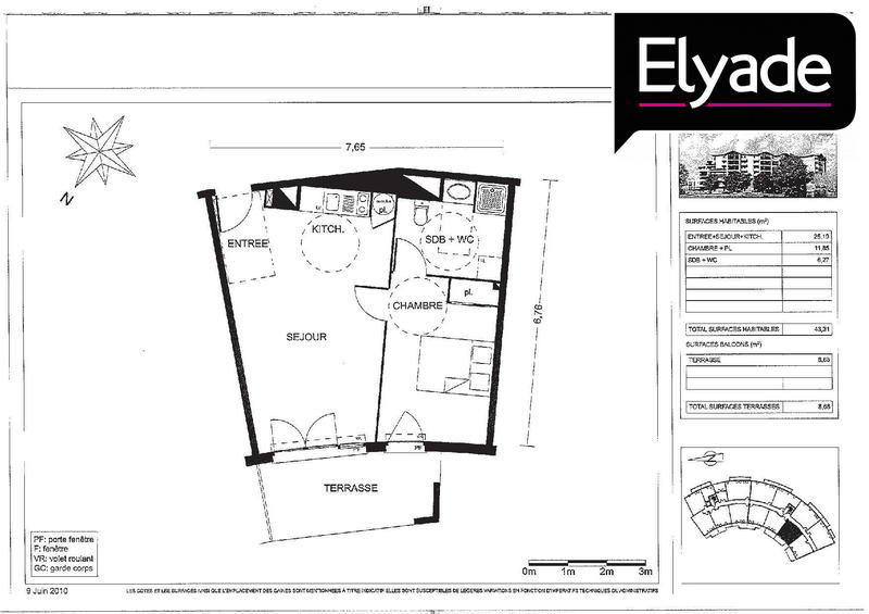 Appartement - 41 m² - 2 pièces