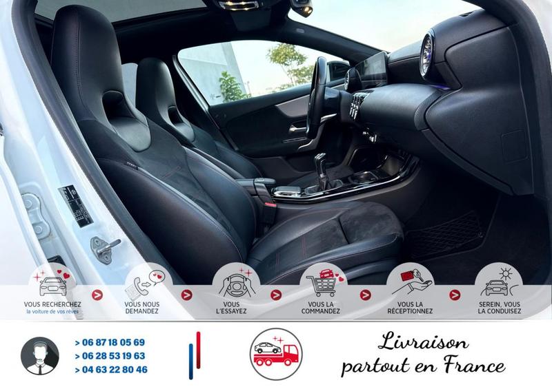 Mercedes Classe a 160 109cv Bv6 Amg Line Key Less Go*Grand Toit Ouvrant en Verre Coulissant *Eclairage d'ambiance*MultiBeam Led*Jante alu 19*Camera 360*Moteur Chaine*Véhicule Sous Garantie*Siege Chauffant*Carplay*Siège Sport Cuir Alcantara complet Surpiqu