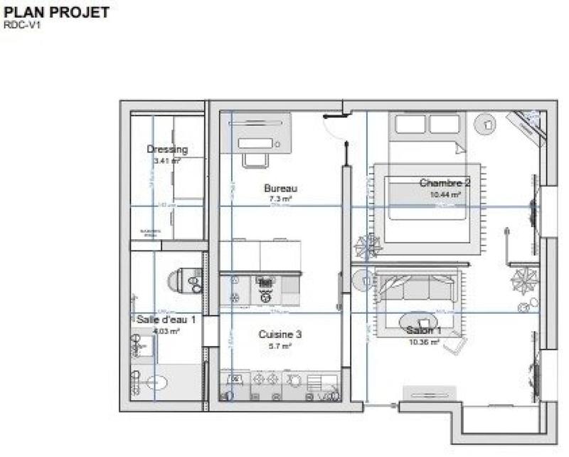 Appartement - 42 m² - 2 pièces