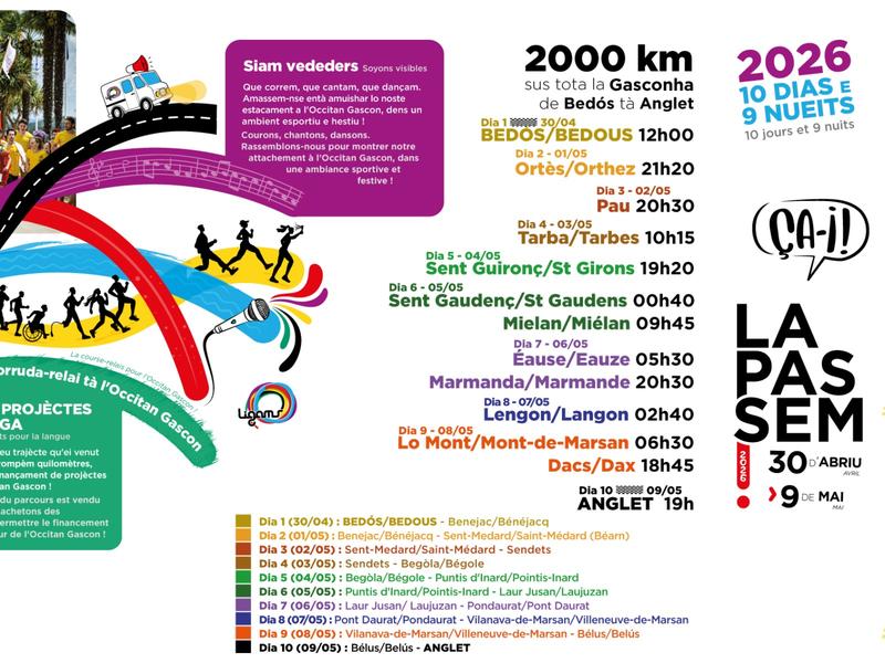 Course la Passem : étapes dans le Réolais