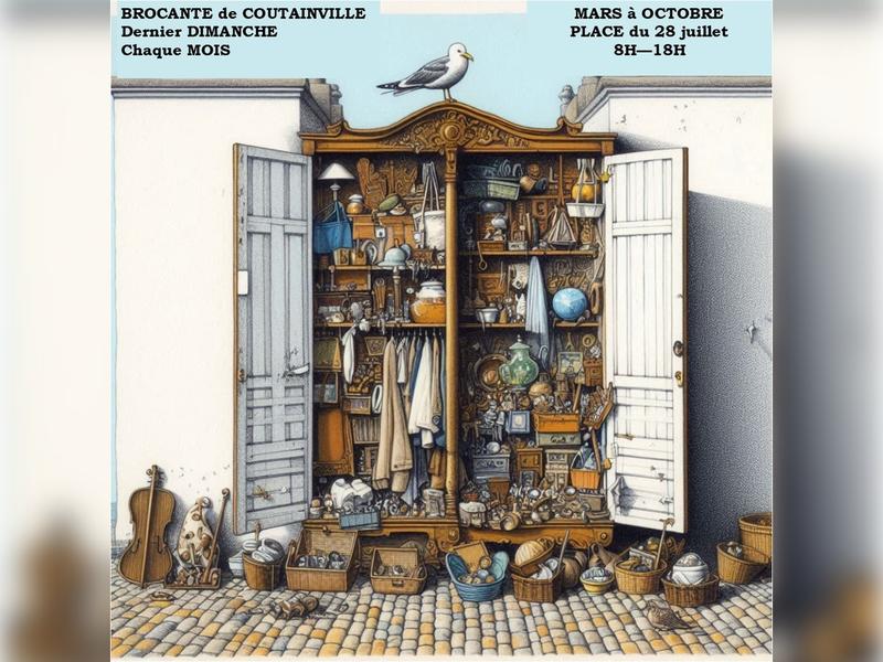 Marché d'antiquités-brocante de Coutainville - Septembre