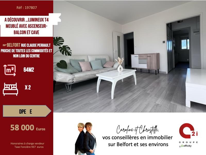 Appartement ancien - 63 m² - 4 pièces