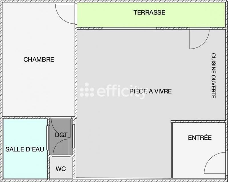 Appartement - 62 m² - 2 pièces
