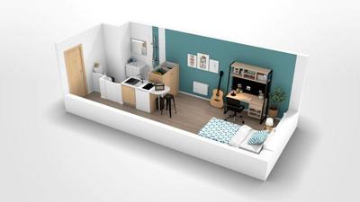 Appartement - 17 m² - 1 pièce