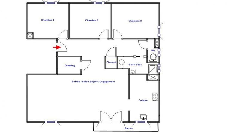 Appartement - 76 m² - 4 pièces