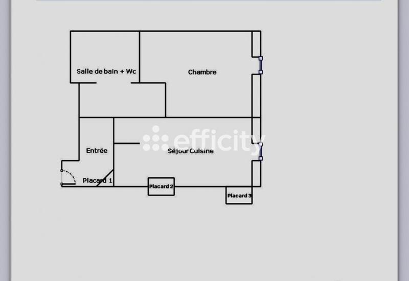 Appartement - 27 m² - 2 pièces
