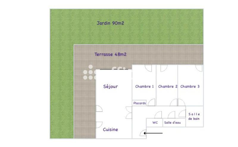 Appartement - 85 m² - 4 pièces