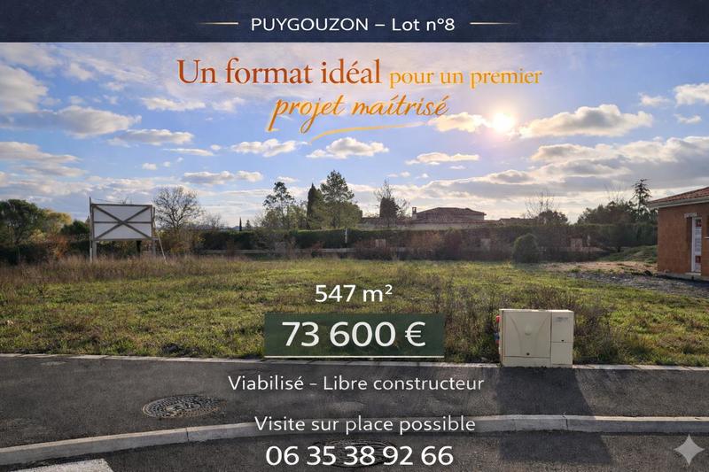 Terrain constructible - 547 m²