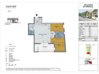Appartement - 72 m² - 3 pièces