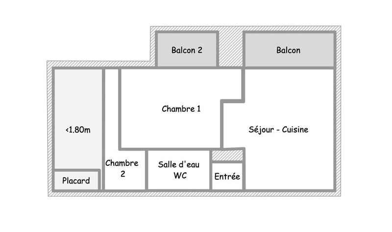 Appartement - 30 m² - 2 pièces