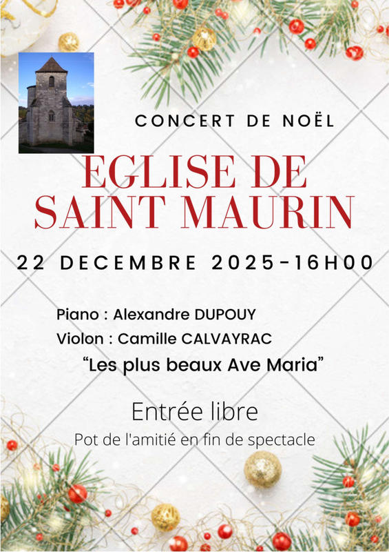 Concert de Noël à Saint-Maurin