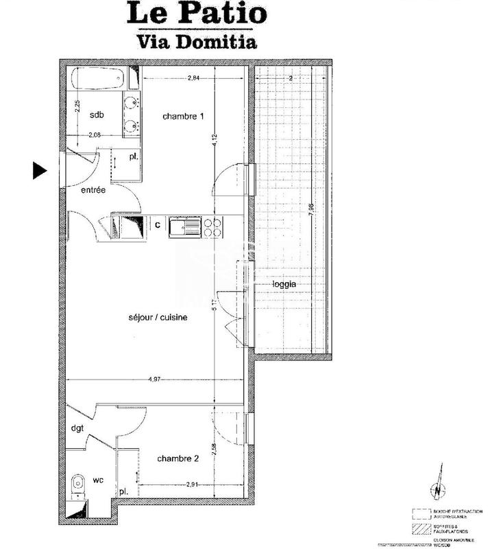 Appartement - 58 m² - 3 pièces