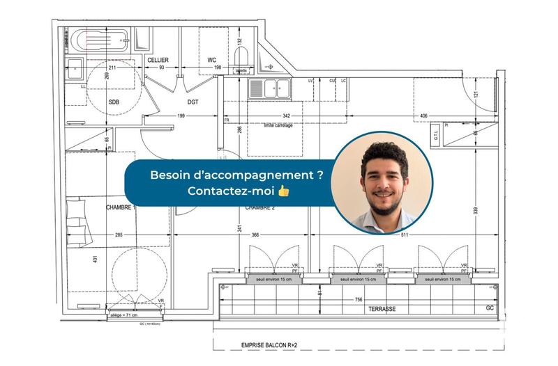Appartement - 71 m² - 3 pièces