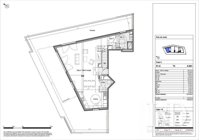 Appartement - 142 m² - 4 pièces