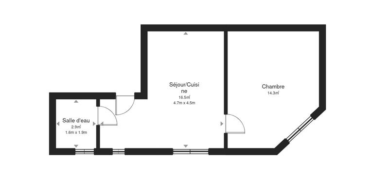 Appartement - 35 m² - 2 pièces