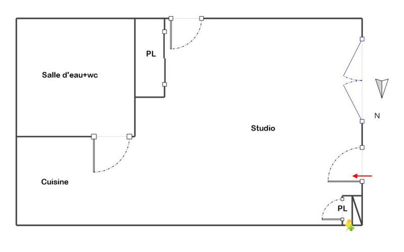 Appartement - 22 m² - 1 pièce