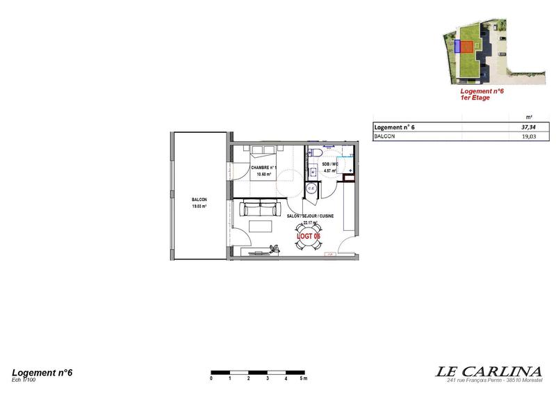 Appartement - 37 m² - 2 pièces