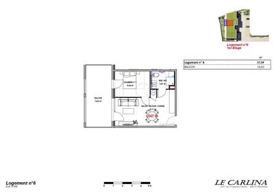Appartement - 37 m² - 2 pièces