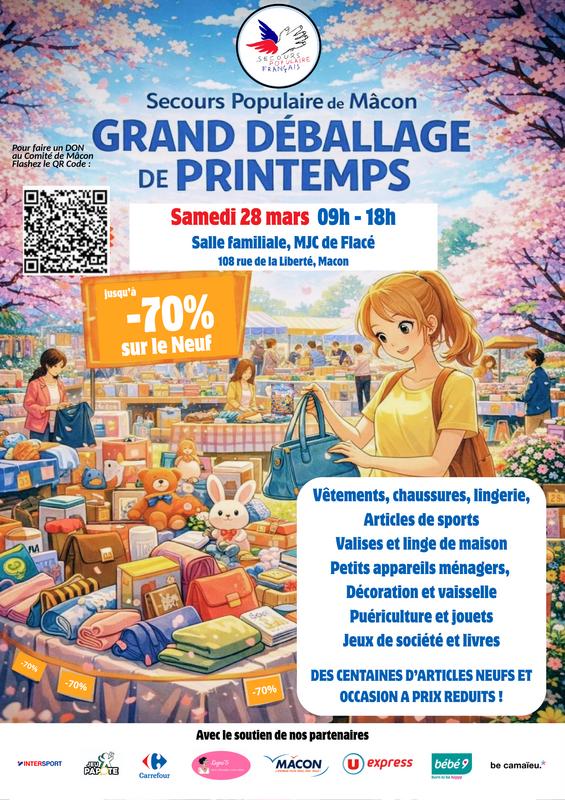 Grand déballage de printemps du secours populaire mâcon