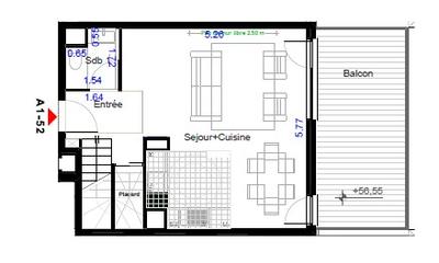 Appartement - 68 m² - 3 pièces