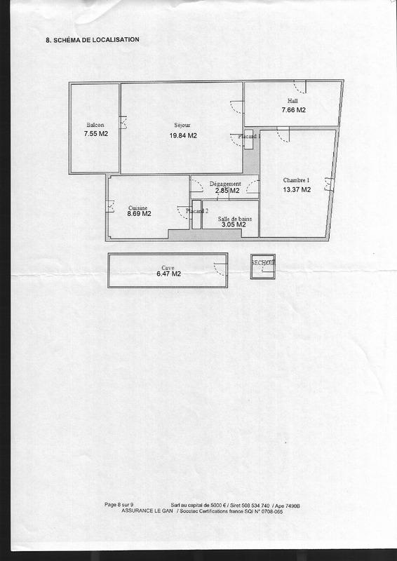 Appartement - 56 m² - 2 pièces