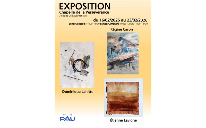 Exposition: Régine Caron, Dominique Lahitte, Étienne Lavigne